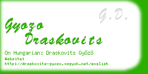 gyozo draskovits business card